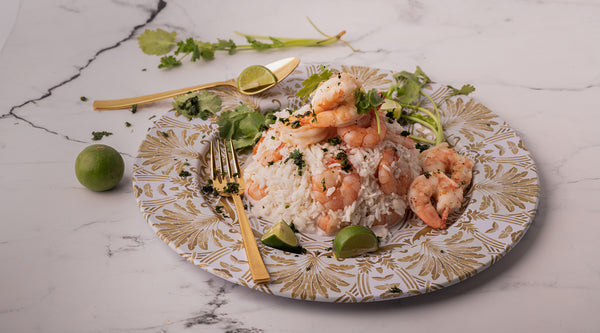Coconut Rice with Lime Shrimp