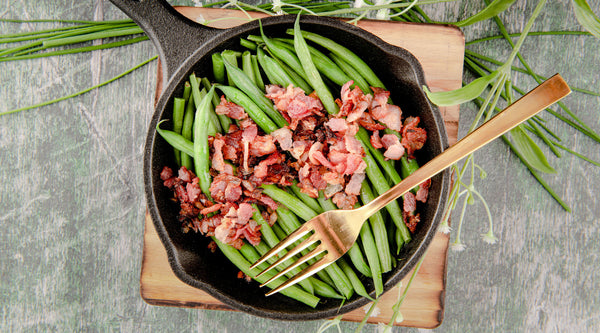 French Beans with Crispy Bacon